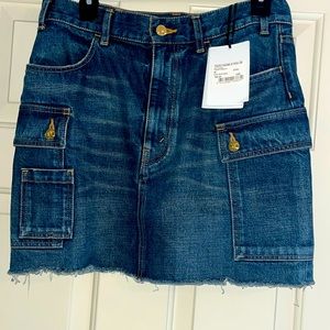 Celine Brand New Denim Mini Skirt